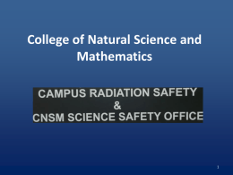 College of Natural Science and Mathematics
