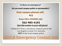 CSULB Emergency Information