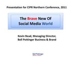 The Brave New World - Chartered Institute of Public Relations