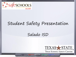 Student Safety Presentation
