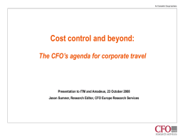 Cost, quality and corporate travel: can CFOs go in two