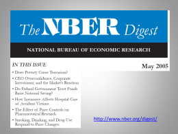 NBER Digest, and Car Discounts