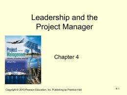 Leadership and the Project Manager
