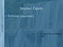 Internal Equity - Gatton College of Business and Economics