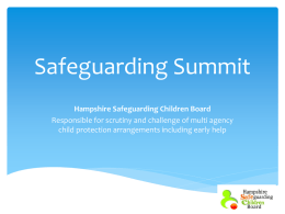 Safeguarding Summit - Hampshire County Council