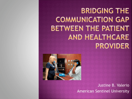 Bridging the Communication Gap between the Patient and