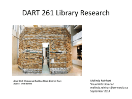 DART 261 Library Research