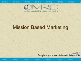 Mission Based Marketing - Small Business Resource