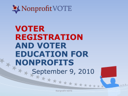 Who’s Eligible - Nonprofit VOTE