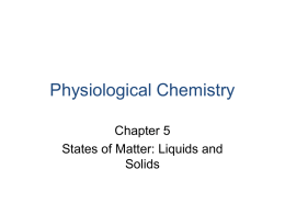 Physiological Chemistry - University of Massachusetts Lowell