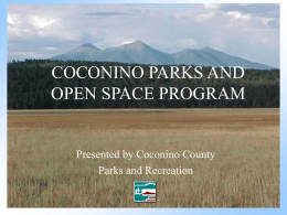 COCONINO PARKS AND OPEN SPACE PROGRAM