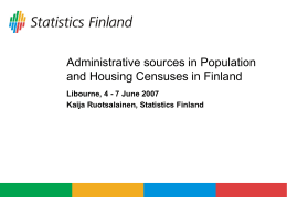Legal framework of using administrative records in Finland