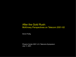 After the Gold Rush: McKinsey Perspectives on Telecom 2001-02
