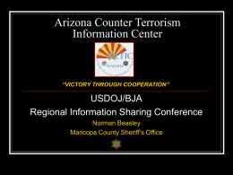 Arizona Counter Terrorism Information Center Briefing