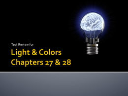Light & Colors Chapters 27 & 28