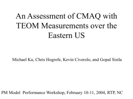 Evaluate CMAQ PM2.5 simulations with TEOM measurements