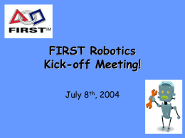 FIRST Robotics Kick