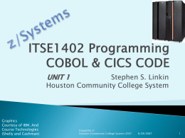 COBOL Unit 1