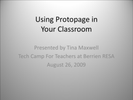 Using Protopage in Your Classroom
