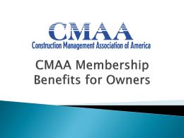 CMAA Membership