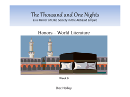 The Thousand and One Nights as a Mirror of Elite Society
