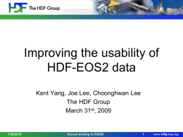 Title of Presentation - HDF-EOS