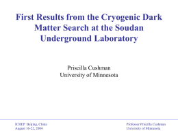 First Results from the Cryogenic Dark Matter Search at Soudan