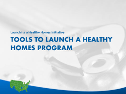 Launching a Healthy Homes Program
