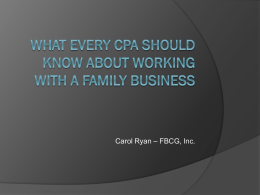 What all CPA’s need to know about Family Business