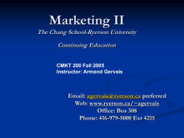 Lecture 1 - Ryerson University