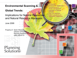 Natural Resource Environmental Scanning