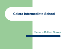 CAIS Culture Survey - Calera