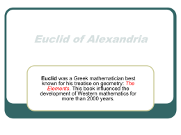 Euclid of Alexandria - University of Oxford