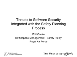 Threats to Software Security Integrated with the Safety