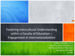 Fostering Intercultural Understanding within a Faculty of