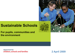 Sustainable schools - Institute of Environmental
