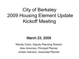 Housing Element Update 2009