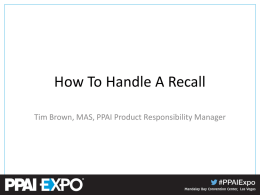 How To Handle A Recall