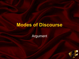 Modes of Discourse - Mrs. Cady's English Classroom