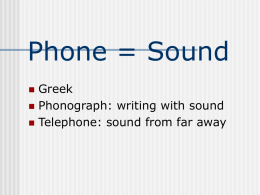 Phone = Sound - Walnut High School