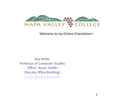 Computer Course Online Orientation 2011