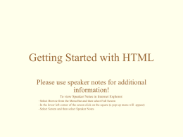 Getting Started with HTML - c-jump