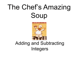 The Chef’s Amazing Soup - Bell Mountain Math Grade 7