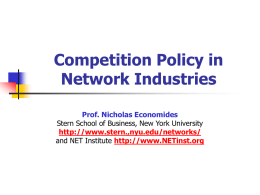 Public Policy Issues in Network Industries