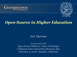 Open Source in Higher Education