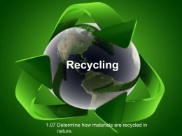 Recycling - SharpSchool