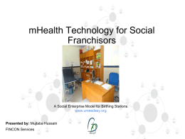 mHealth Technology for Social Franchisors