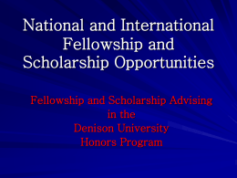 National and International Fellowship and Scholarship