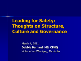 Leading for Safety_Thoughts on Structure Culture and