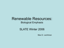 Renewable Resources - University of California, Irvine
